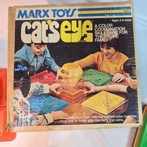 Marx Toys Cats Eye Marble Game Original Box Marble Machine Game Boards - Picture 15 of 16